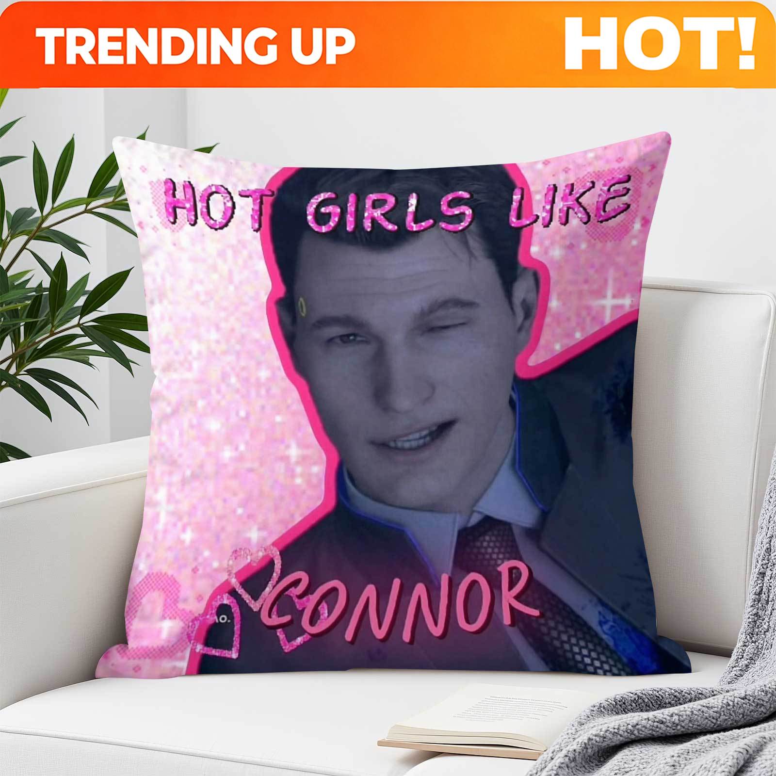 Throw Pillow - 1 adet CONNOR SO HOT Pembe