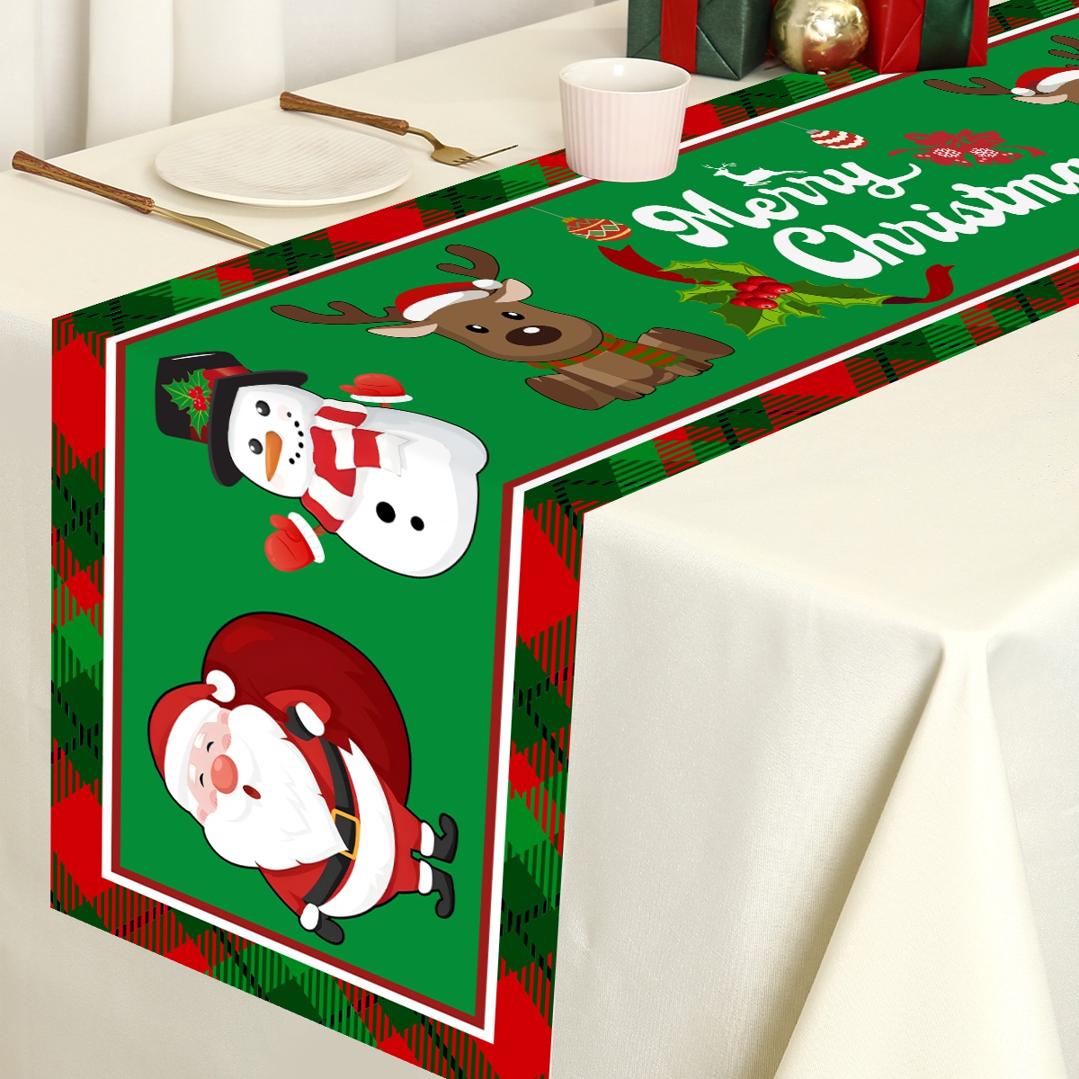Noel Noel Baba Polyester Masa  - Table Runner incelemesi ve fiyatı