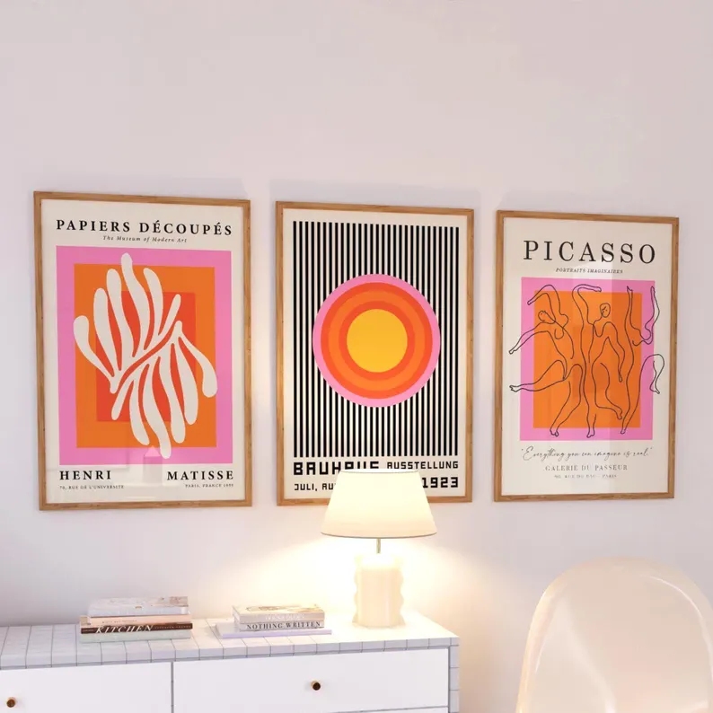 3 adetModern Turuncu Bauhaus V - Interior Design Living Room incelemesi ve fiyatı