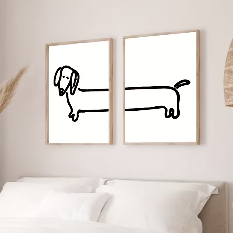 2 adet Modern Dachshund komik  - Interior Design Living Room incelemesi ve fiyatı