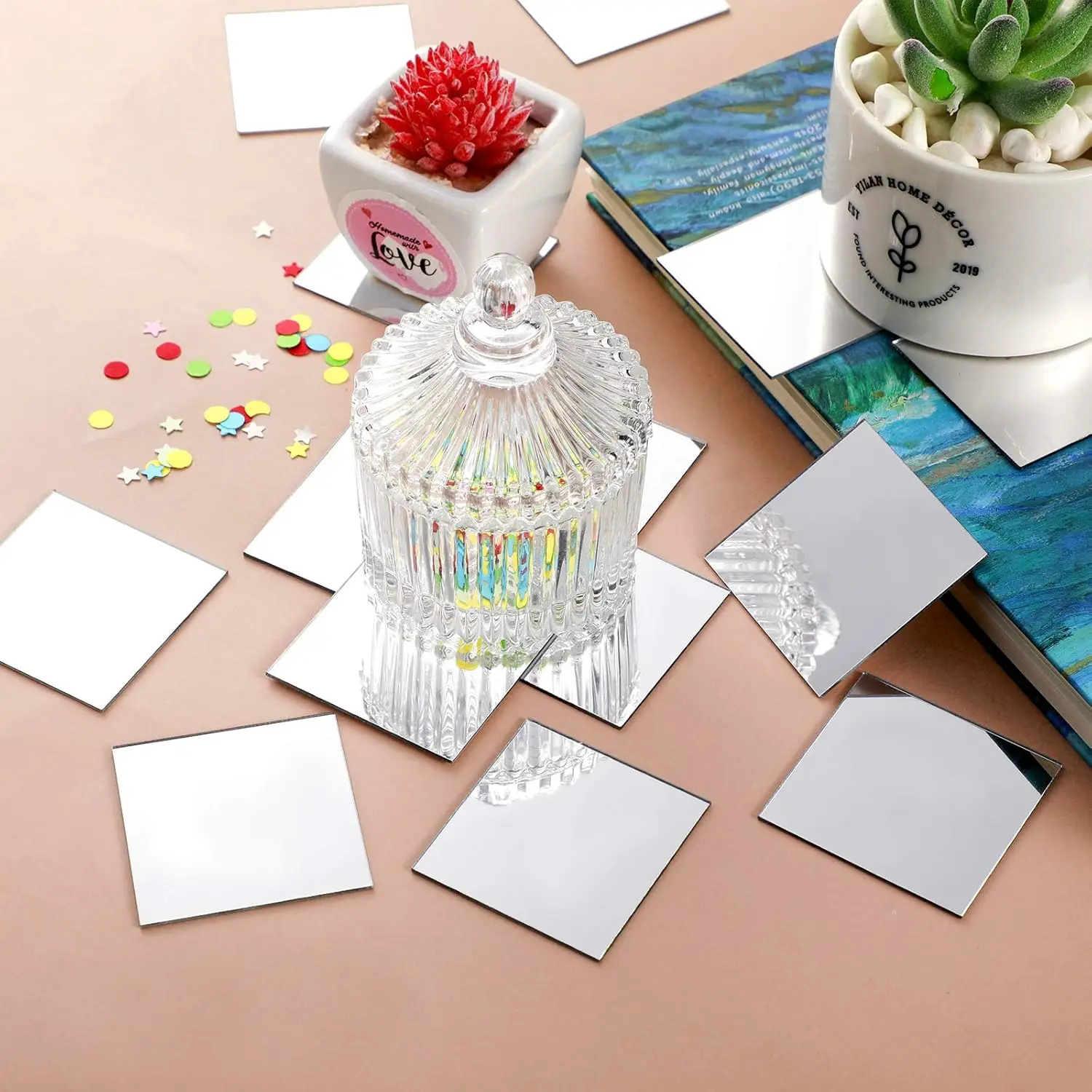 Mini Boy Kare Ayna, Yapışkanlı - Decorative Mirror incelemesi ve fiyatı
