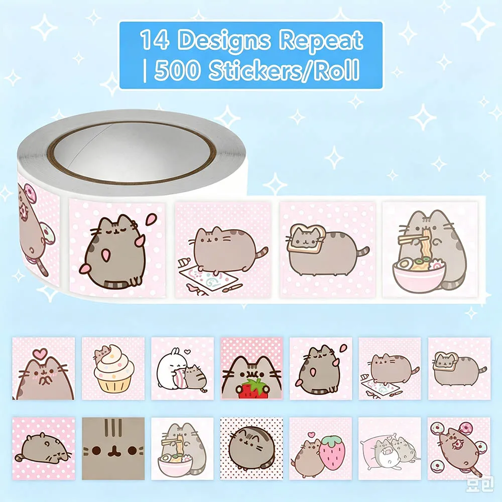 Hou 500 adet Pusheen Karikatür - Wall Sticker incelemesi ve fiyatı