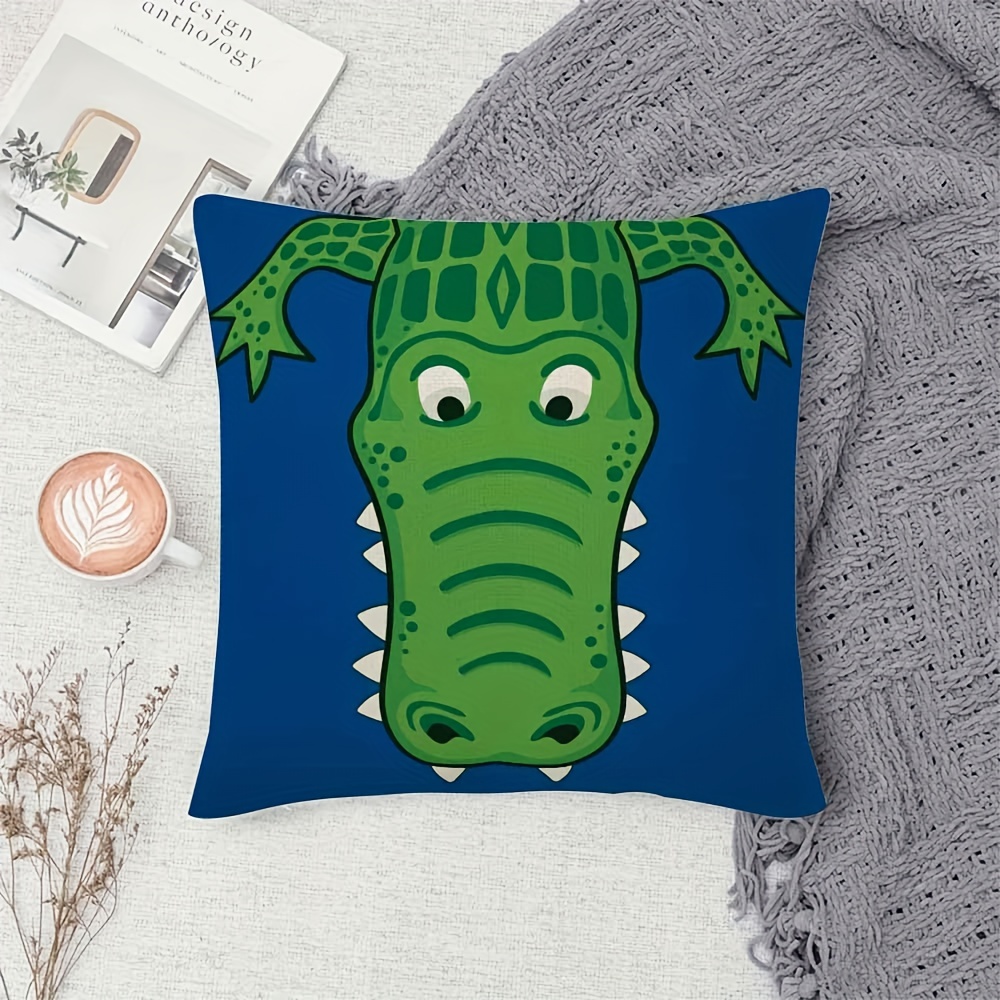 Çağdaş Yeşil Timsah Desenli Ya - Throw Pillow incelemesi ve fiyatı
