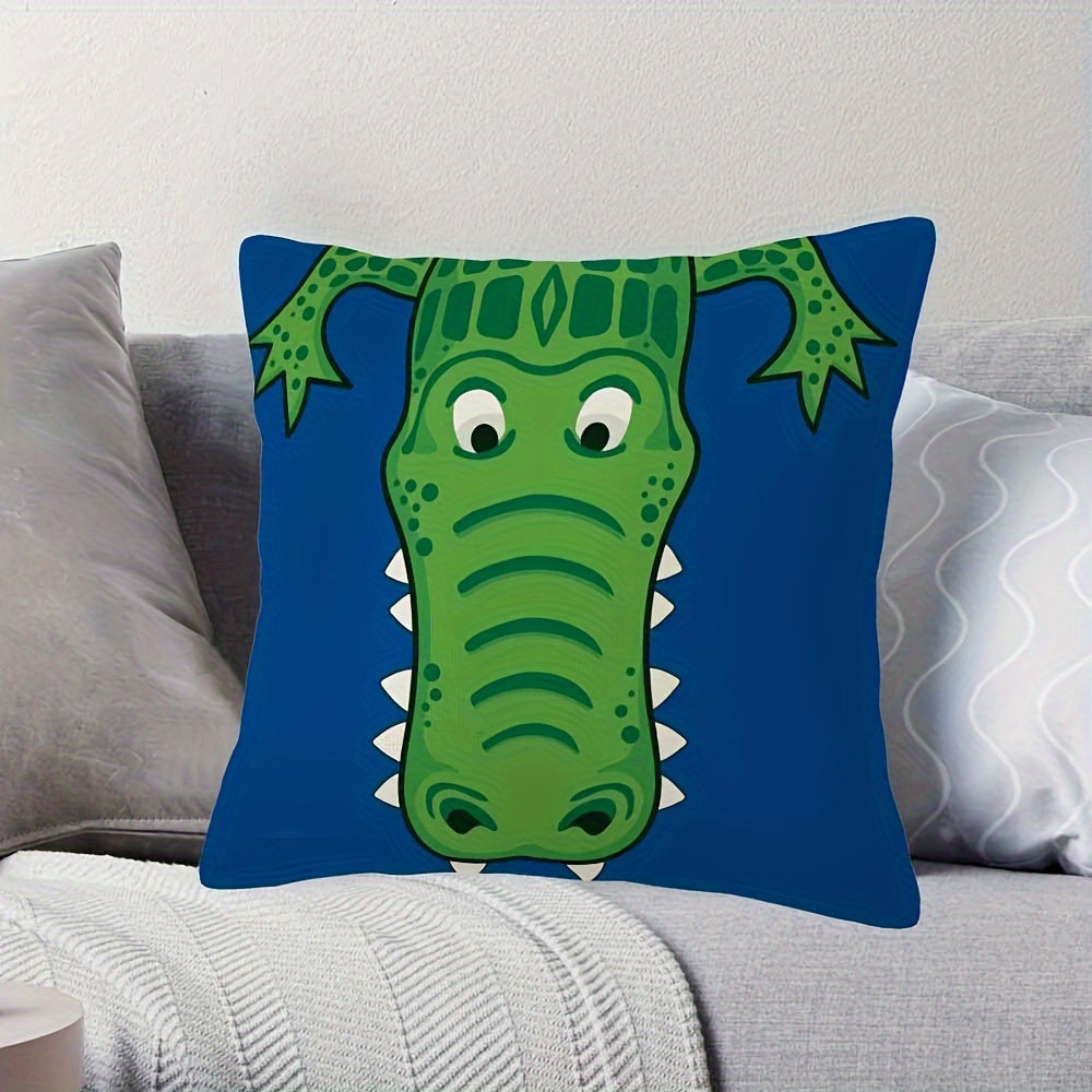 Çağdaş Yeşil Timsah Desenli Ya - Throw Pillow incelemesi ve fiyatı