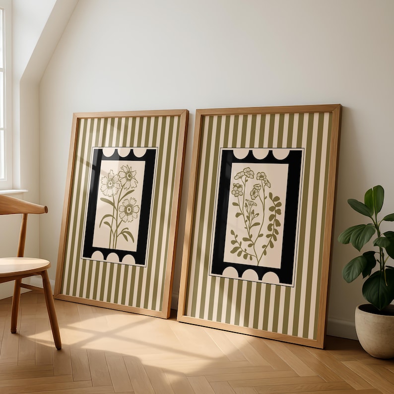2 adet/set Bohem Tarzı Bitki S - Abstract Canvas Set incelemesi ve fiyatı